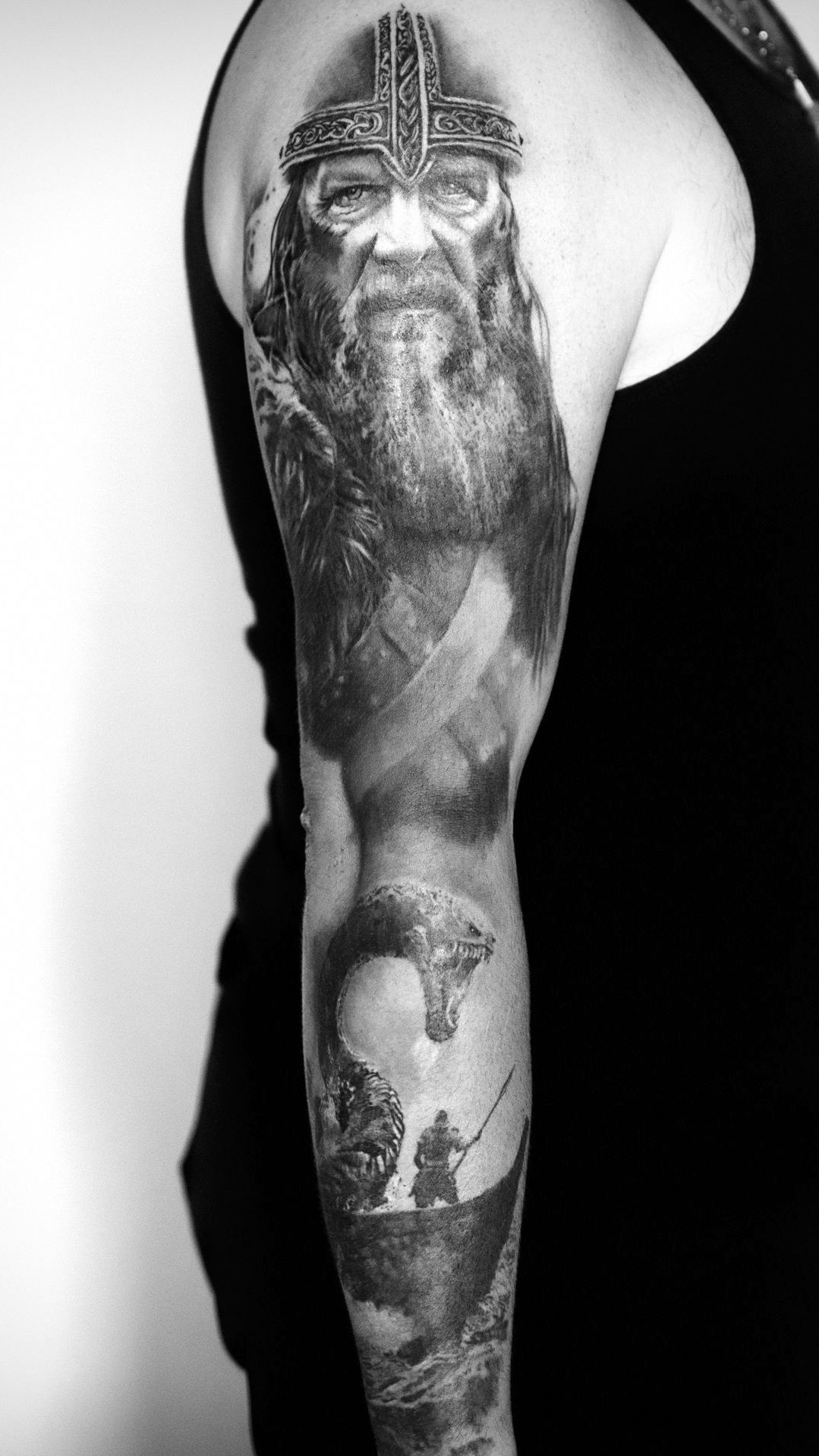 Viking sleeve tetovanie